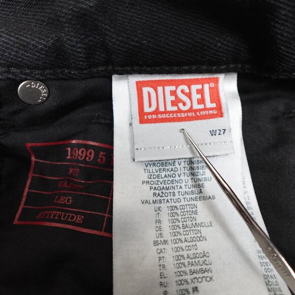 Diesel Jeans Loose Fit Womens 27 (30x32) Straight Leg 1999 D-Reggy 100% Cotton - Picture 4 of 14